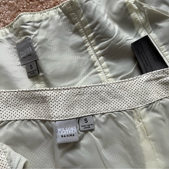 Vintage Y2K Wilsons Leather White 2 Piece Matching Set - Picture 8 of 14